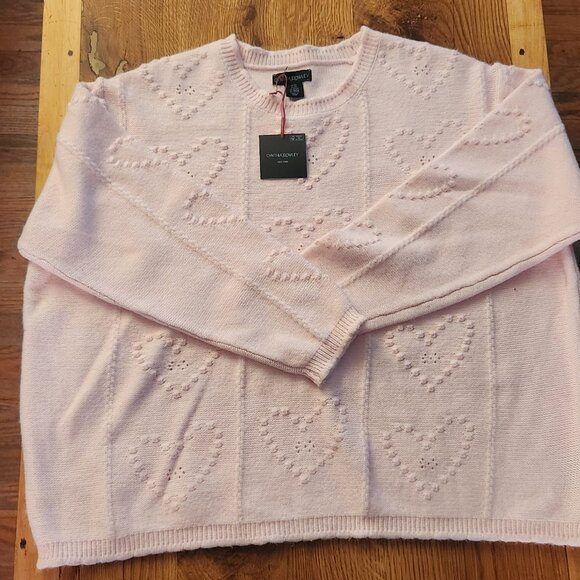 Adorable Heavy Knit Hearts Sweater - Picture 3 of 6